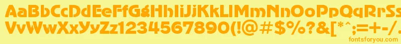 Ukrainianadvergothic Font – Orange Fonts on Yellow Background