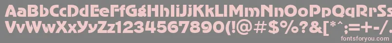 Ukrainianadvergothic Font – Pink Fonts on Gray Background