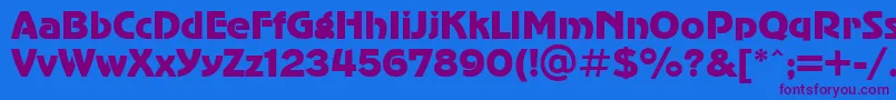 Ukrainianadvergothic Font – Purple Fonts on Blue Background