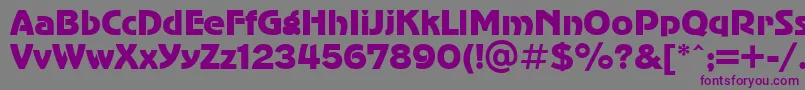 Czcionka Ukrainianadvergothic – fioletowe czcionki na szarym tle