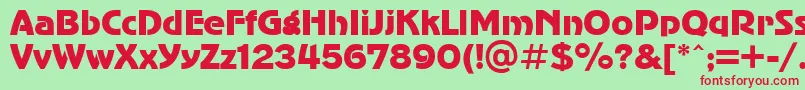 Ukrainianadvergothic Font – Red Fonts on Green Background