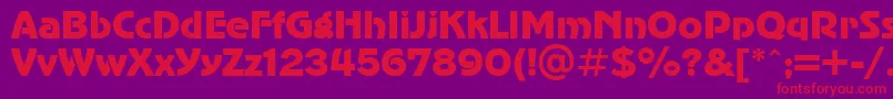 Ukrainianadvergothic Font – Red Fonts on Purple Background