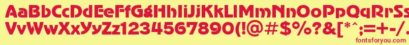 Ukrainianadvergothic Font – Red Fonts on Yellow Background