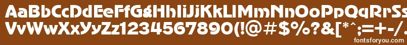 Czcionka Ukrainianadvergothic – białe czcionki na brązowym tle