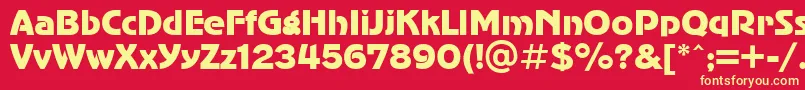 Ukrainianadvergothic Font – Yellow Fonts on Red Background