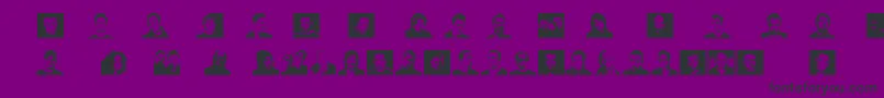 DjsSymbols Font – Black Fonts on Purple Background