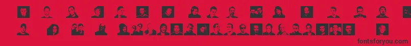 fuente DjsSymbols – Fuentes Negras Sobre Fondo Rojo