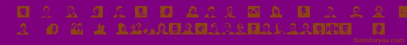 DjsSymbols Font – Brown Fonts on Purple Background