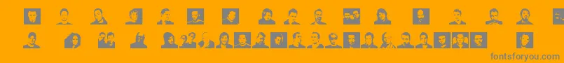 Czcionka DjsSymbols – szare czcionki na pomarańczowym tle