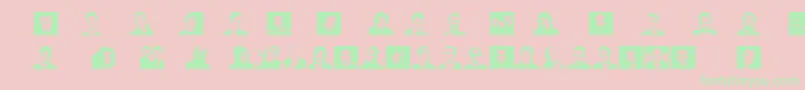 DjsSymbols Font – Green Fonts on Pink Background