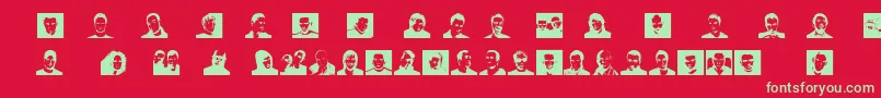 fuente DjsSymbols – Fuentes Verdes Sobre Fondo Rojo