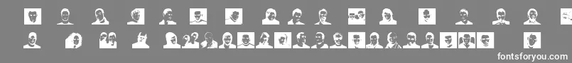DjsSymbols Font – White Fonts on Gray Background
