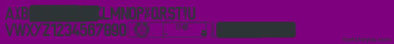 Bp1222-Schriftart – Schwarze Schriften auf violettem Hintergrund