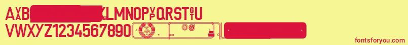 Police Bp1222 – polices rouges sur fond jaune