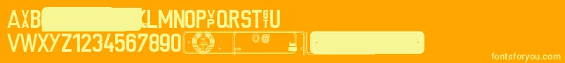 Bp1222 Font – Yellow Fonts on Orange Background
