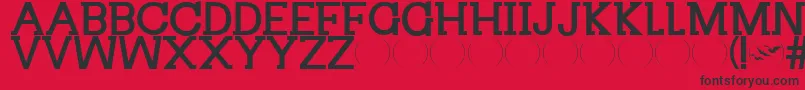 Divergent Font – Black Fonts on Red Background
