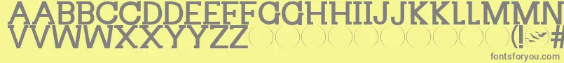 Divergent Font – Gray Fonts on Yellow Background