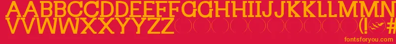 Divergent Font – Orange Fonts on Red Background