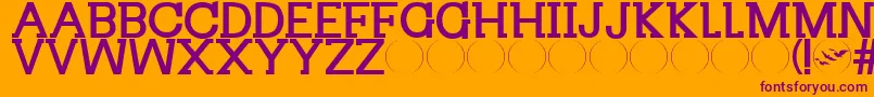 Divergent Font – Purple Fonts on Orange Background