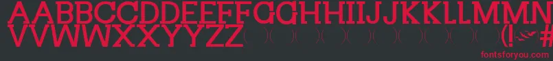 Divergent Font – Red Fonts on Black Background