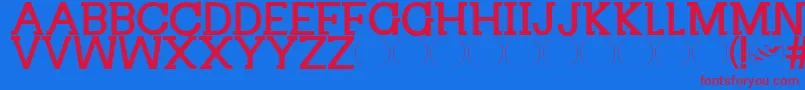 フォントDivergent – 赤い文字の青い背景