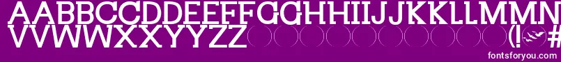 Divergent Font – White Fonts on Purple Background