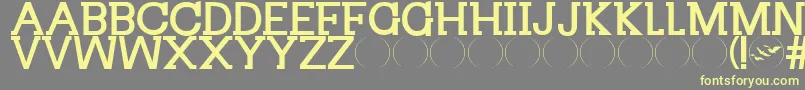 Divergent Font – Yellow Fonts on Gray Background