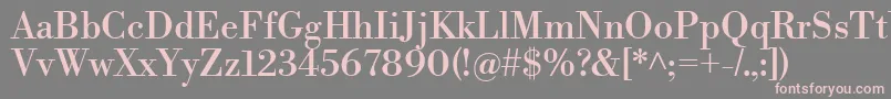 LibrebodoniRegular Font – Pink Fonts on Gray Background