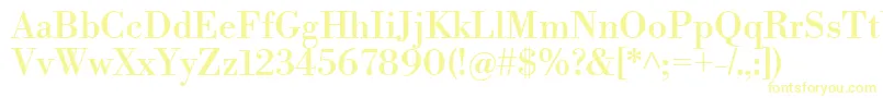 Шрифт LibrebodoniRegular – жёлтые шрифты