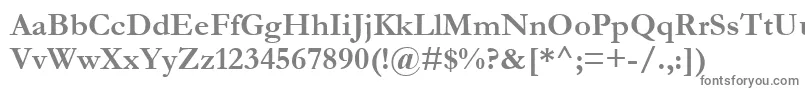 Garabd-fontti – harmaat kirjasimet valkoisella taustalla