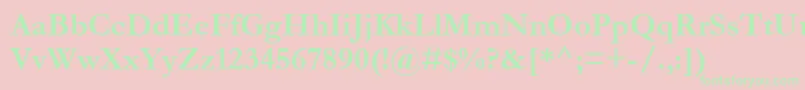 Garabd Font – Green Fonts on Pink Background