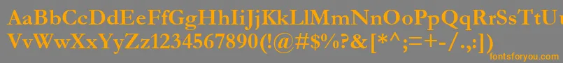 Garabd Font – Orange Fonts on Gray Background