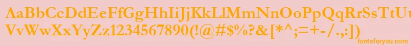 Garabd Font – Orange Fonts on Pink Background