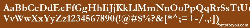 Garabd Font – White Fonts on Brown Background