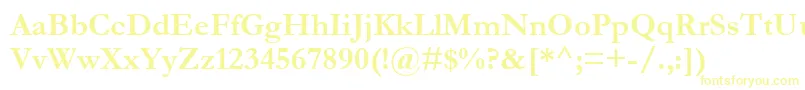 Garabd Font – Yellow Fonts on White Background