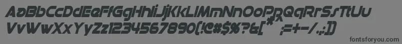 DatacronCondensedBoldItalic-Schriftart – Schwarze Schriften auf grauem Hintergrund