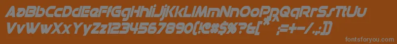 DatacronCondensedBoldItalic Font – Gray Fonts on Brown Background