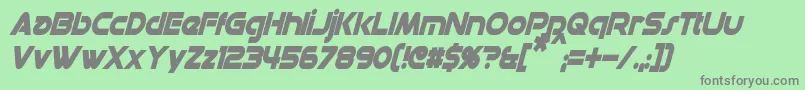 DatacronCondensedBoldItalic Font – Gray Fonts on Green Background