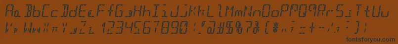 Segment16cBoldItalic Font – Black Fonts on Brown Background