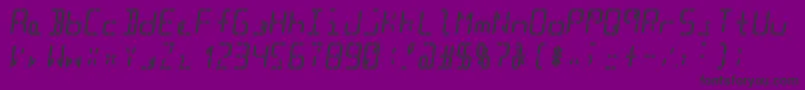 Segment16cBoldItalic-Schriftart – Schwarze Schriften auf violettem Hintergrund