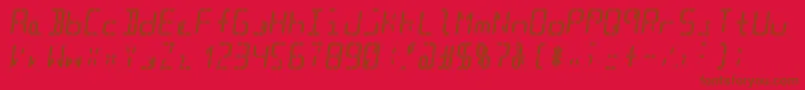 Segment16cBoldItalic Font – Brown Fonts on Red Background