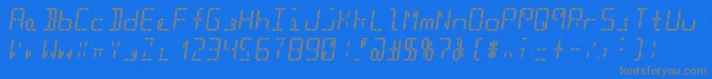 Segment16cBoldItalic Font – Gray Fonts on Blue Background