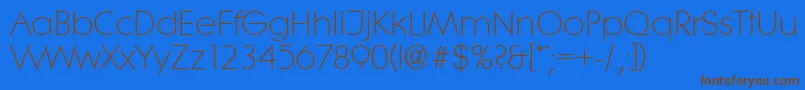 LiteraserialLightRegular Font – Brown Fonts on Blue Background