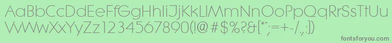 フォントLiteraserialLightRegular – 緑の背景に灰色の文字