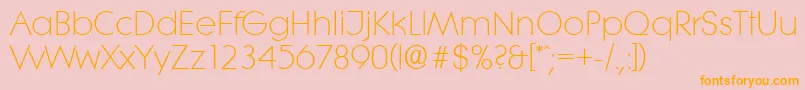 LiteraserialLightRegular Font – Orange Fonts on Pink Background
