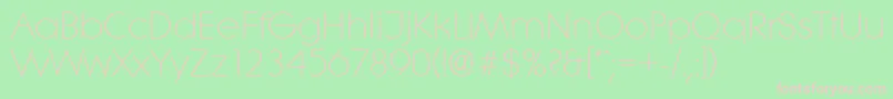 LiteraserialLightRegular Font – Pink Fonts on Green Background