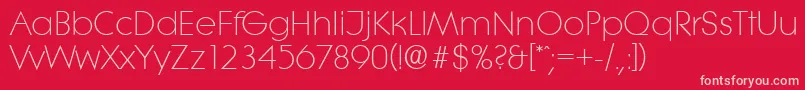 LiteraserialLightRegular Font – Pink Fonts on Red Background