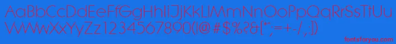 LiteraserialLightRegular Font – Red Fonts on Blue Background