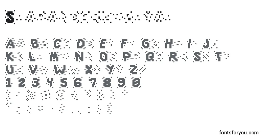 A fonte Slapandcrumblyal – alfabeto, números, caracteres especiais