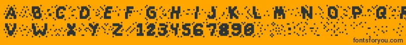 Шрифт Slapandcrumblyal – чёрные шрифты на оранжевом фоне